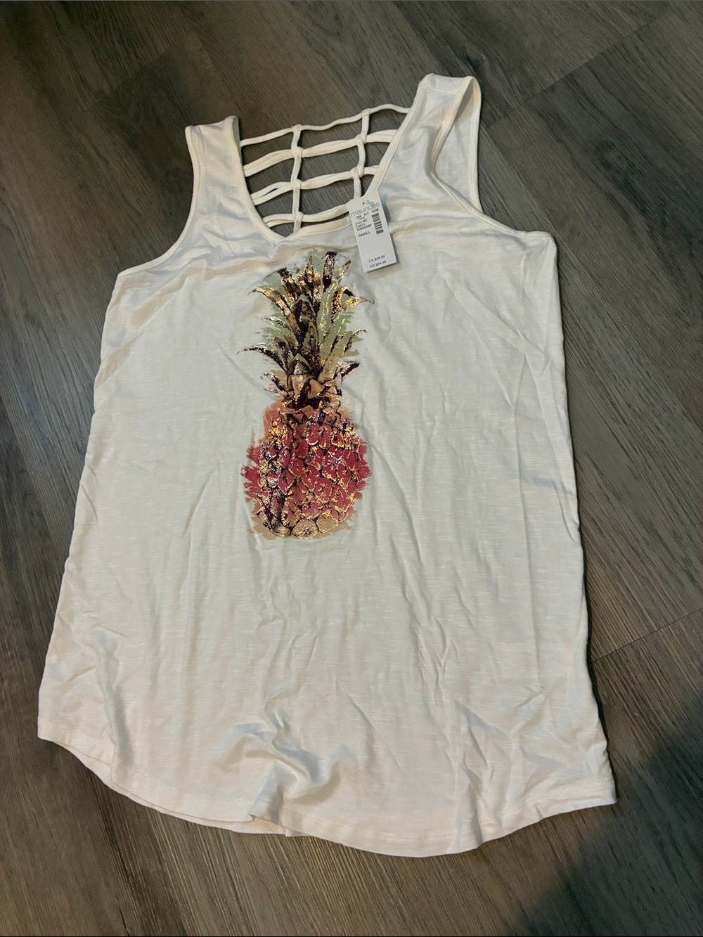 NWT Maurices Pineapple Tank Top
